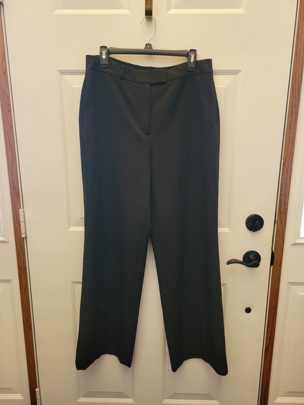 White House Black Market Black Wide-Leg Dress Pants